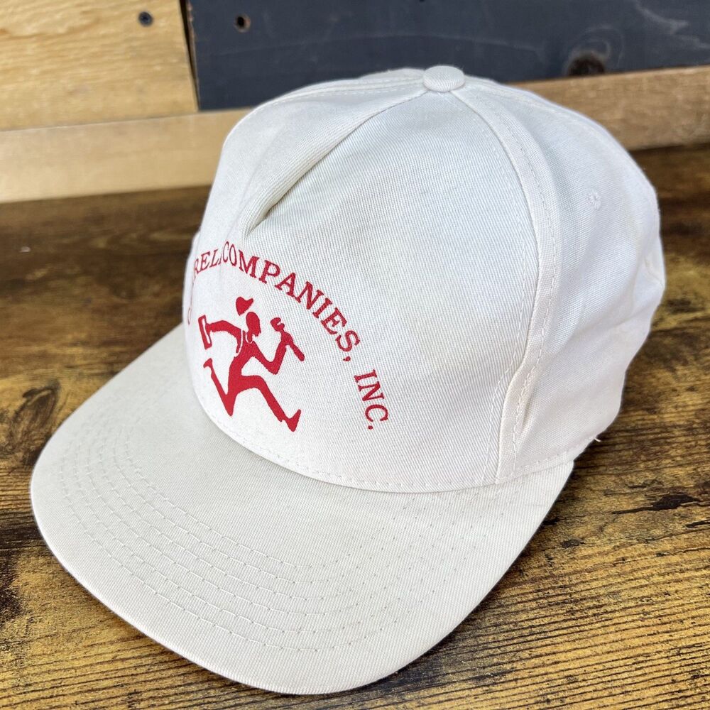 Cattrell Companies Inc. White Snap Back Hat Baseball VTG Outdoor Cap Made in USA